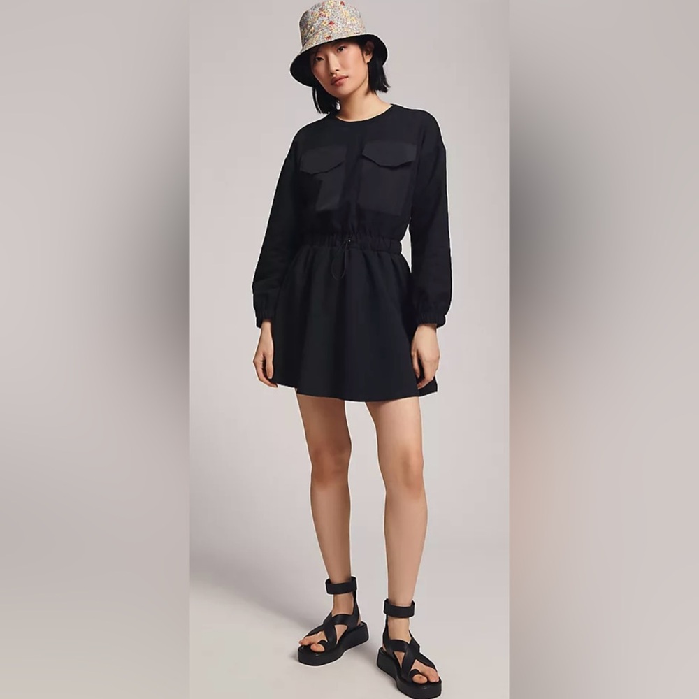 Daily Practice by Anthropologie Wear Now Mini Dress Black Size XXS Utility Gorp